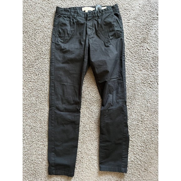 H&M LOGG Chino Pants Men 31 Skinny Fit Stretch Black Photographer Formal - Picture 1 of 6